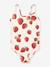 Strawberry Print One-Piece Swimsuit for Girls, KONGES SLOJD red 
