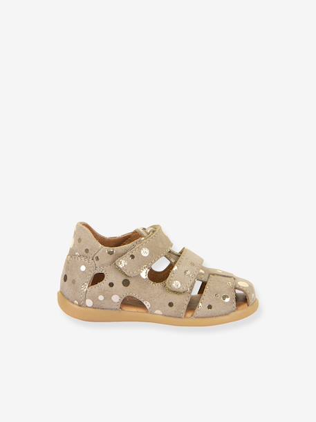 DALLAS Closed Sandals for Girls, FRODDO beige+brown+navy blue 