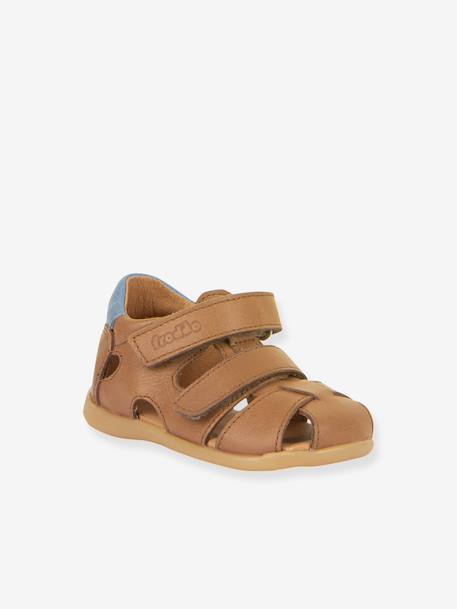 DALLAS Closed Sandals for Girls, FRODDO beige+brown+navy blue 