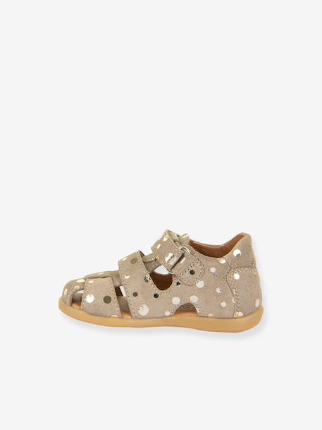 DALLAS Closed Sandals for Girls, FRODDO beige+brown+navy blue 