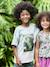Tie-dye photo print T-shirt for boys sage green 