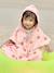 Bath/Beach Poncho with Recycled Cotton, for Babies printed pink+printed white 