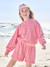 Fleece Sweatshirt & Floral Shorts Set for Girls sweet pink 