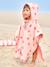 Bath/Beach Poncho with Recycled Cotton, for Babies printed pink+printed white 