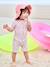 UV-Protection Swimsuit with Integrated Nappy, for Baby Girls coral 