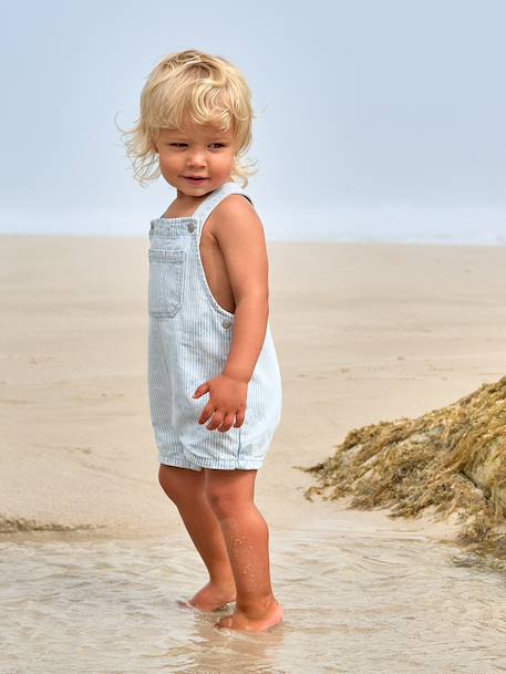 Striped Playsuit for Babies striped blue 
