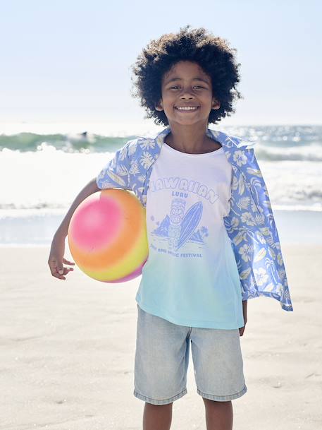 Dip & Dye boys' T-shirt aqua green 