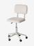 Velour Desk Chair with Castors for Children ecru+green+rose 