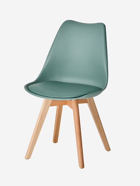 Scandinavian Primary School Chair green+rose+white 