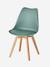 Scandinavian Primary School Chair green+rose+white 