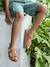 Leather Hook-&-Loop Sandals for Children camel 