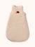 Sleeveless Baby Sleeping Bag in Cotton Gauze, HEDGEHOG striped beige 