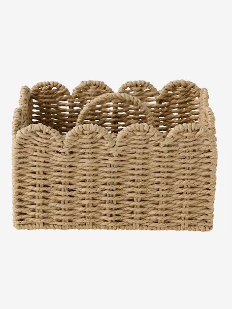 Essential Decorations: Scalloped pencil pot beige 