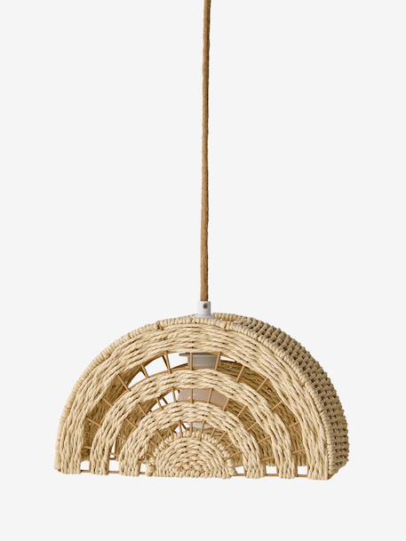 Hanging lampshade / Rainbow hanging lampshade in paper rope ecru 