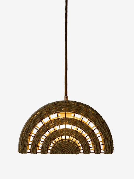 Hanging lampshade / Rainbow hanging lampshade in paper rope ecru 