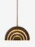 Hanging lampshade / Rainbow hanging lampshade in paper rope ecru 