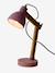 Articulated Wood & Metal Table Lamp rose+white 