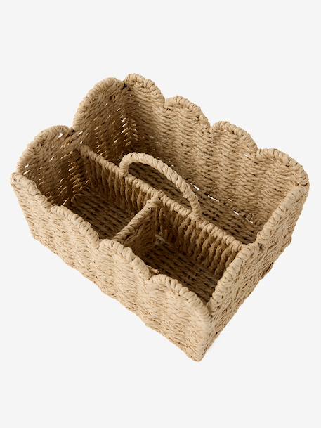 Essential Decorations: Scalloped pencil pot beige 