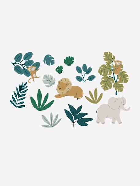 XXL NEW JUNGLE wall sticker printed green 