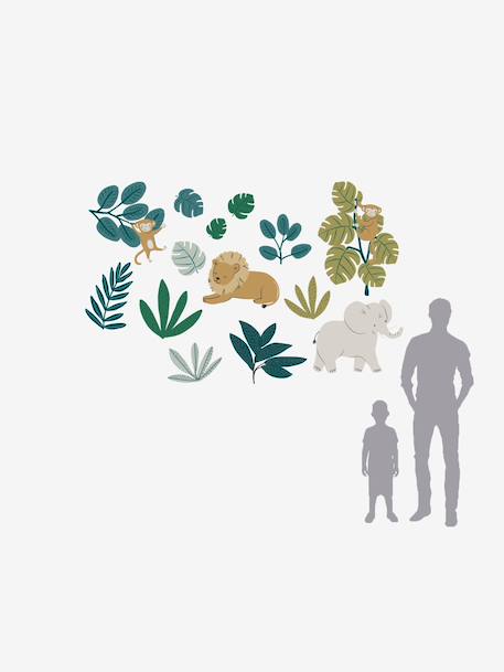 XXL NEW JUNGLE wall sticker printed green 