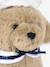 Milou dog cuddly toy and its KONGES SLOJD cushion brown 