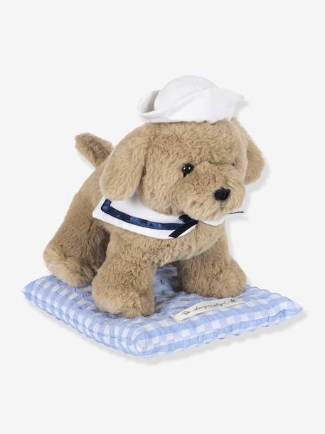 Milou dog cuddly toy and its KONGES SLOJD cushion brown 