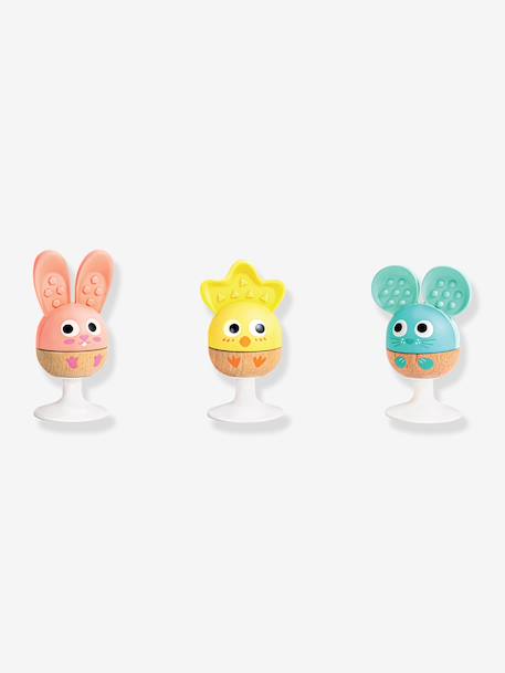 3 suction cup rattles - HAPE animals multicoloured 