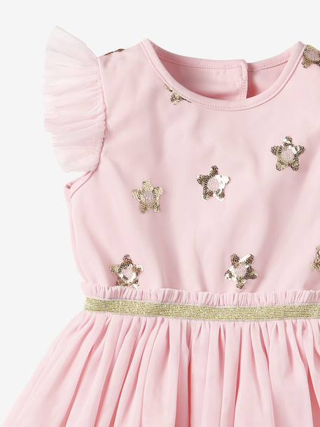 Princess Dress with Stars Costume blue+rose 