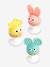 3 suction cup rattles - HAPE animals multicoloured 