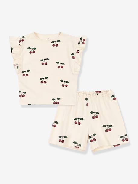Gots T-Shirt + Shorts Linen Set for Children, KONGES SLOJD ecru 