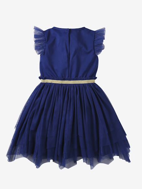 Princess Dress with Stars Costume blue+rose 