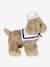 Milou dog cuddly toy and its KONGES SLOJD cushion brown 