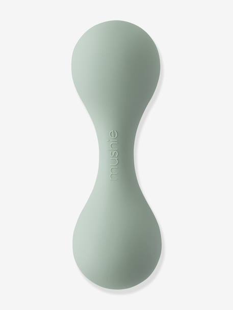 MUSHIE silicone rattle blue 