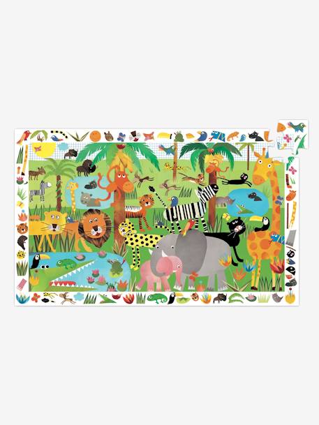 Observation Puzzle The Jungle, 35 Pieces, by DJECO Multi 