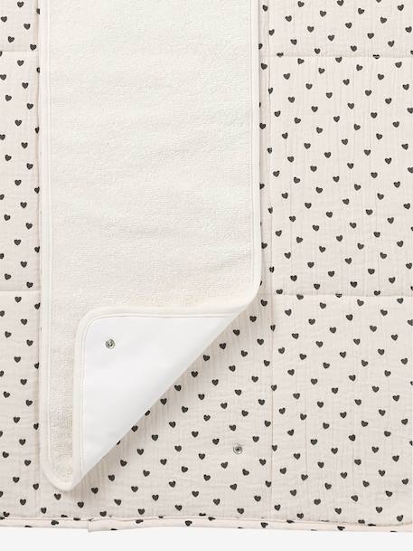Travel changing mat beige+printed pink 