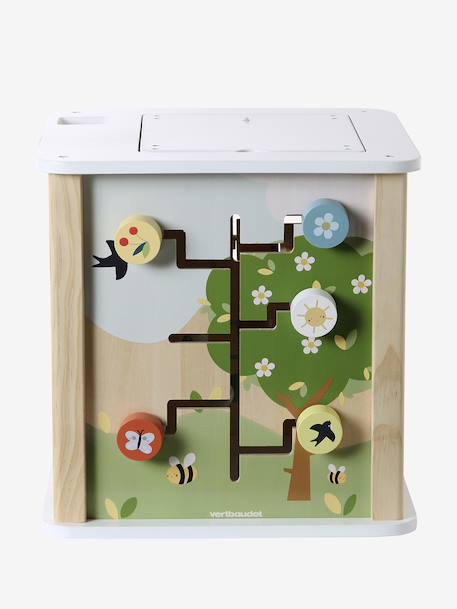 Large FSC® wooden 4 seasons activity cube wood 