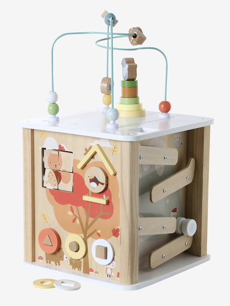 Large FSC® wooden 4 seasons activity cube wood 