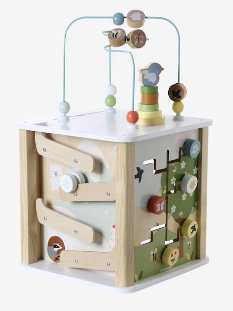 Large FSC® wooden 4 seasons activity cube wood 