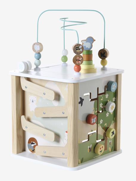 Large FSC® wooden 4 seasons activity cube wood 