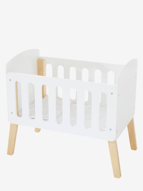 Wooden Bed with Legs for Dolls - FSC®100% Certified Wood/White 