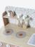 Wooden kitchen with FSC100® wooden accessories ecru+rose+sage green 