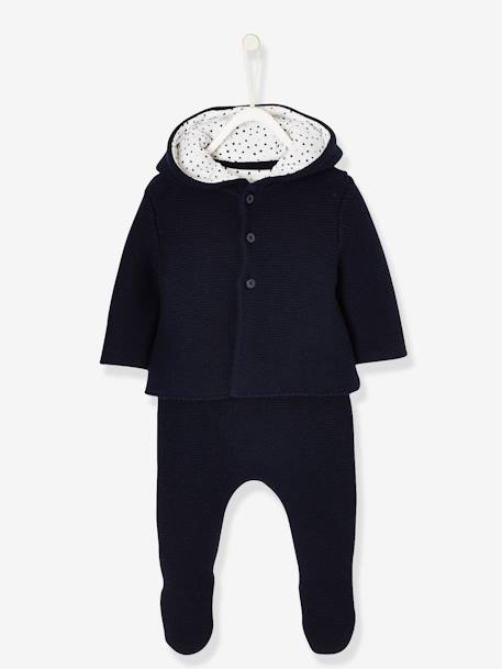3-Piece Outfit Gift for Newborn Babies Dark Blue 