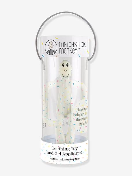 Teething ring MATCHSTICK MONKEY blue+mint green+multicoloured+orange 