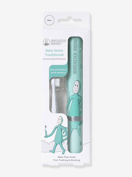 MATCHSTICK MONKEY electric toothbrush for babies beige+green 