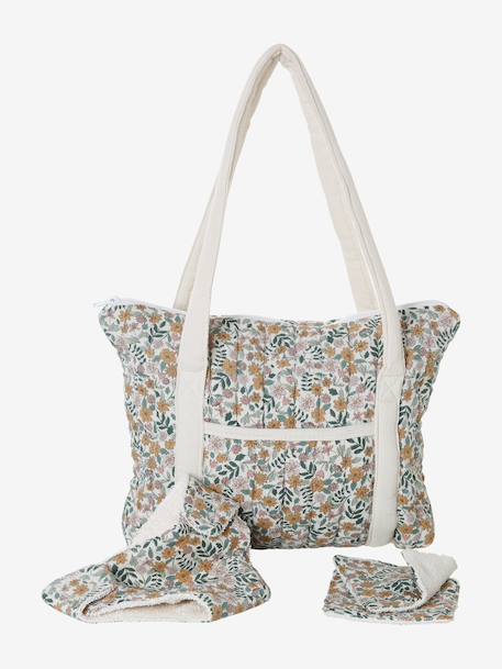 Doll Changing Bag in Cotton Gauze Multi+yellow 