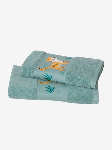 Tiger Bath Towel Green 