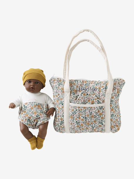 Doll Changing Bag in Cotton Gauze Multi+yellow 