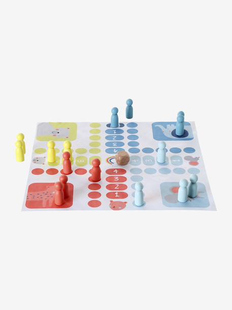 Wooden FSC®100% travel game of goose and ludo multicoloured 