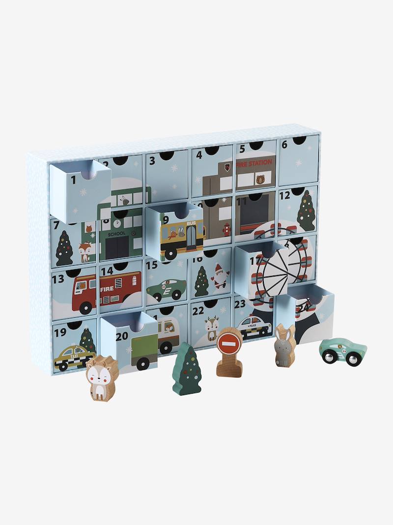 Tip Label Red Advent Calendar with Toys in FSC® Wood - red, Toys | Vertbaudet