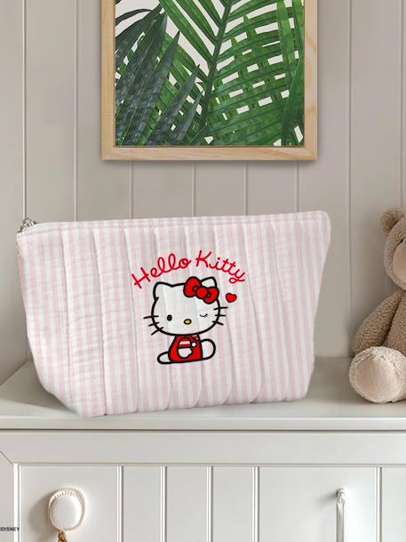 Striped Wash Bag, HELLO KITTY striped pink 